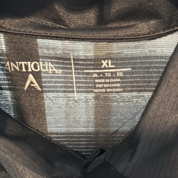 Men’s Antigua Kansas City Chiefs Compass Polo Golf Shirt Black Size XL Lightwt - Picture 4 of 7